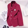 Blazer de uniforme JK para mujer, primavera y otoño, blazer auténtico de tres botones entallado a la cintura, estilo universitario, top de estudiante japonés, suministrado por la escuela