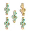 Colgante de Nota Musical de Guitarra Esmaltada Colorida Serie de Instrumentos de Piano Accesorios para Joyería DIY Encanto para Llavero W505