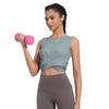 Chaleco Deportivo Ombligo Expuesto Corto para Mujer Chaleco de Yoga Ropa Exterior Ropa para Correr Fitness Chaleco Sexy sin Mangas WA136