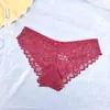 Ropa interior europea y americana de cintura media, diseño de deseo puro, talla grande, comercio exterior, ropa interior triangular, ropa interior de malla de encaje para mujer