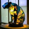 Adornos de resina de la nueva serie de perros transfronterizos, luz nocturna LED, arte, estatua de animal, decoración creativa para el hogar, escritorio