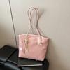 Bolsa Tote de Trabalho para Pendurar no Ombro Feminina 2025 Outono e Inverno Nova Moda Coreana Bolsa de Axila Retrô Casual Grande Capacidade Bolsa Feminina