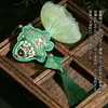 Sache de Peixe Auspicioso do Festival do Barco-Dragão, Bolsa da Sorte de Peixe Koi, Saquinho de Incenso, Pingente de Bênção Portátil para Carro, Pequeno Enfeite Pendurado de Feriado Atacado