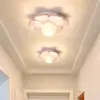 Luz de Corredor, Luz de Corredor, Luminária de Entrada de Varanda Estilo Flor Cream, Luminária de Teto Simples Moderna Criativa para Closet