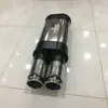 Escapamento direto modificado para carro, escapamento Wolf Head, escapamento direto e barulhento, silenciador na seção traseira, escapamento de fibra de carbono para carro.