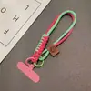 Estilo Británico Color de Contraste Tejido Cordón para Teléfono Móvil Bolso Corto de Moda Ins Funda para Teléfono Móvil Cuerda para la Muñeca Colgante de Bolso Muñeca