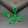 Colgante Pequeño de Jade Malayo, Verde Seco Lleno de Verde con el Carácter de Felicidad, Pendientes DIY Hechos a Mano, Pulsera, Accesorios para Collares, Joyería al por Mayor en Stock