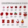 Natal Ano Novo Urso Vermelho Fofo Acessórios de Liga para Nail Art Borboleta Acessórios de Unha Vestíveis Atacado
