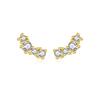 Pendientes de Plata de Ley 925 con Piedra Blanca y Arco Iris Ins Estilo Europeo y Americano 2022 Moda Boutique Joyería Sencilla para Banquetes de Mujer