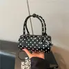 Nova Moda Versátil 2025 Bolsa de Mão de Bolinhas para Mulheres, Bolsa Cilíndrica de Ombro Exquisita e Moderna para o Dia a Dia, Bolsa Transversal para o Trabalho