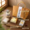 Cesta de Mano Tejida de Bambú Vintage de Mediados de Otoño Set de Regalo para Clientes de Negocios Corporativos, Beneficios para Empleados y Set de Regalo de Pasteles de Luna