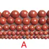 Piedra Natural Piedra Roja Cuentas Rojas Cuentas Sueltas Pulsera Semiterminada Piedra Roja China Cuentas Redondas