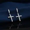 Pendientes de Aro de Diamantes Completos de Alta Gama para Niñas, Pendientes Incrustados con Pendientes de Circonita, Pendientes, Pendientes, Accesorios de Exportación Transfronteriza