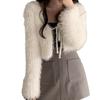 Ropa de Mujer Nueva Otoño e Invierno 2026, Gama Alta, Perezosa y Chic, Suéter Corto de Moda, Cárdigan, Tops para Mujer