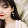 (Vals Húngaro) Pendientes Florales Retro Elegantes Estilo Corte Francés Tachonados con Diamantes, Joyería de Oreja Exquisita de Nicho
