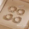 Aretes de aro para mujer 2026 nuevo estilo popular, aros lisos para el lóbulo de la oreja, lujo ligero y sensación de alta gama, pendientes para doble perforación, accesorios para la oreja