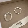 Anillo Minimalista de Plata y Perla con Diseño de Nicho para Mujer, Anillo de Dedo Índice Ajustable de Moda y Único con Cordón Elástico