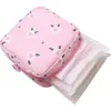 Bolsa de almacenamiento para toallas menstruales portátil, bolsa linda para el evento mensual, bolsa portátil para estudiantes para toallas sanitarias, bolsa de almacenamiento pequeña para mujeres