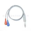 Fabricante de Personalización de Cables de Electrodo de Fisioterapia Conector Recto Macho de Audio de 6.35 mm a Hebilla Hembra de 3.5 mm Uno a Dos Pvc Tpu