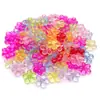 Color Mezclado Aleatorio Acrílico Transparente Caracola Corazón Estrella de Cinco Puntas Colgante DIY Pulsera Collar Llave Joyería Accesorios