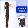 Peluca estilo Ins para mujer con lazo, cinta, pinza, cola de caballo, trenza de una pieza, estilo ballet, simulación de cola de caballo.