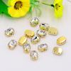 Nuevo Octágono Cuadrado Largo Garra Inferior Dorada Taladro Agarrador Taladro Cosido a Mano diy Vestido Cuello Falda Accesorios Accesorios