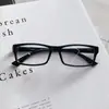 Caja de departamento coreana principios de los ochenta marco negro liso gafas para ocho personas estudiantes mujeres cuello blanco marco anti-luz azul se puede equiparar con grado de miopía