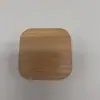 Frasco de Vidrio de Alto Borosilicato con Tapa Cuadrada de Madera de Bambú Frasco de Vidrio Sellado a Prueba de Humedad Frasco de Almacenamiento Pieza de Decoración para Muebles