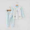 Roupas e calças infantis de algodão puro outono para meninos e meninas Shvelvet Color Cotton Baby Warm Cotton Baby Underwear Set outono e inverno
