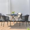 Silla Nórdica de Ratán para Lobby de Hotel, Restaurante, Cafetería, Recepción, Reunión, Casa de Huéspedes, Dormitorio, Balcón, Tejido de Cuerda, Arte de Ratán