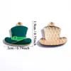 Accesorios para Joyería DIY Transfronterizos al por Mayor Fiesta del Festival Irlandés Colgante de Trébol Collar Pulsera Colgante de Aleación
