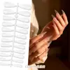 Uñas Postizas Wearable de Punta Larga Estilo Europeo y Americano para Comercio Exterior, Puntas de Uñas Falsas de Color Sólido Simples, Uñas Removibles de Alta Calidad