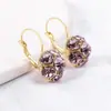 Brinco de argola de bola de cristal avançado 24 anos outono e inverno novo brinco de temperamento compacto requintado com diamantes completos brincos de personalidade moda