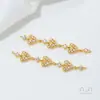 Colgante de Mariposa con Circonita Micro-Pavimentada Color Dorado de 14 Quilates Relleno de Color que Conserva el Color Doble Colgante Hecho a Mano DIY Conector de Colgante para Pulsera