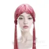 Atacado do Fabricante Transfronteiriço Cabelo Trançado Rosa Sonhador Estilização de Cabelo Anime Repartição do Meio Versátil Peruca com Presilha de Clipe Gota d'Água para Cosplay