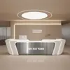 Balcão de Caixa de Aço Inoxidável, Balcão de Recepção Simples e Moderno para Salão de Beleza, Clínica Odontológica, Instituição de Treinamento, Empresa