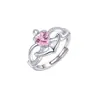 Anillo de Luz con Piedra de Nacimiento de Ancla Nuevo Diseño de Nicho de Lujo Sensación de Alta Gama Anillo para el Dedo Moda Versátil Anillo Abierto