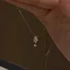 Pingente Exquisito "Uma Gota de Lágrimas" Banhado a Prata com Zircônia Flutuante Corrente para Clavícula Novo Colar de Verão Direto do Fabricante