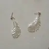 Pendientes retro franceses estilo chino nuevo de cuentas de mijo y plumas para mujer, estilo ins fresco, temperamentales, versátiles, de alto valor, joyería para orejas