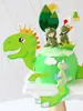 Decoración Día del Niño Arcilla Suave para Hornear Pastel Verde Muñeca Bebé Dinosaurio Niño Pastel de Cumpleaños Enchufe Fiesta