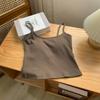 Top Halter de Algodón Puro Match Más Fácil para Mujer para Usar Afuera y Adentro, Chaleco Ajustado que Deja el Ombligo al Descubierto, Una Copa, Íntimos Cómodos y Hermosos con Espalda Envolvente