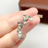 Anillo de Esmeralda Natural Transfronterizo Accesorios para Mujer Nicho Gama Alta Joyería de Plata 925 3*3 Joyería de Lujo Venta Directa de Fábrica