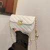 Bolso de Mujer Bordado Lingge 2024 Verano Nueva Llegada Moda Cadena Versátil Bolso de Hombro Bolso de Silla de Montar Bolso Cruzado Textil
