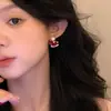 Pendientes de Perla de Pony Red Velvet Coreanos para Mujer Estilo Nuevo 2025 Pendientes Únicos y Hermosos Joyería para Orejas Elegante Versátil