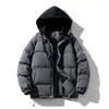 Chaqueta de Algodón Gruesa y Cálida con Capucha, Estilo Pareja, Talla Grande, Chaqueta de Dos Piezas Falsas Transfronteriza, Gorro de Punto