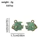 Serie Oceánica Joyería DIY Aleación Galvanizada Delfín y Varios Peces Colgantes Pendientes Verdes Materiales para Collares Accesorios