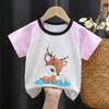 Nova camiseta infantil manga curta Algodão Meninas verão bebê bebê Verão roupas infantis meninos camisa uma geração de cabelo