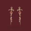 Pendientes Fuliman festivos de Año Nuevo para mujer, pendientes largos con borlas, diseño de nicho, joyería de oído avanzada