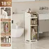 Gabinete Estrecho Impermeable para Huecos de Baño, Refrigerador y Cocina, Gabinete de Almacenamiento de Borde Angosto, Gabinete con Estante