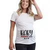 Camiseta de Maternidad con Estampado 'Baby Loading 2026' Anuncio de Embarazo Camiseta de Maternidad para Mujer Camiseta de Manga Corta para Nueva Mamá